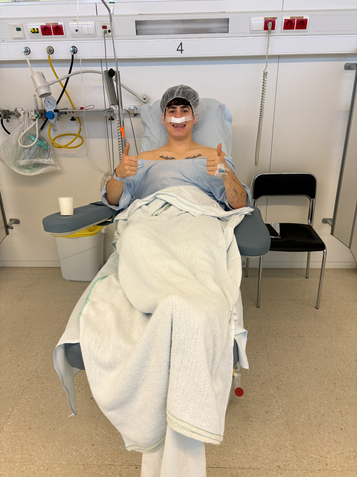 Ferran antes de la tercera cirugía